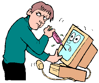 Cartoon of virus writer